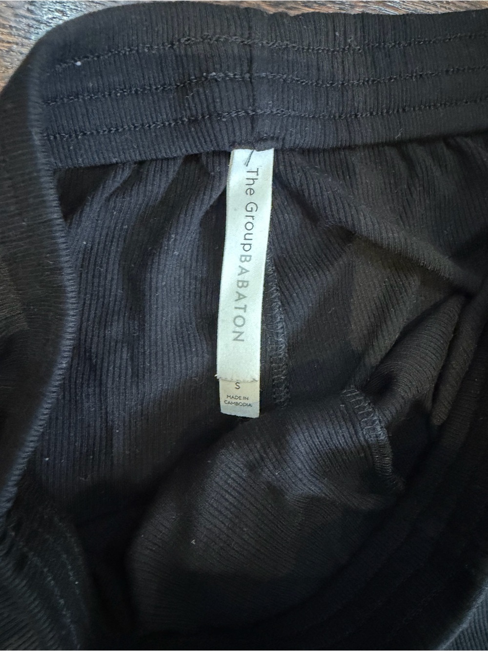 Babaton Black Ribbed sweat Pants